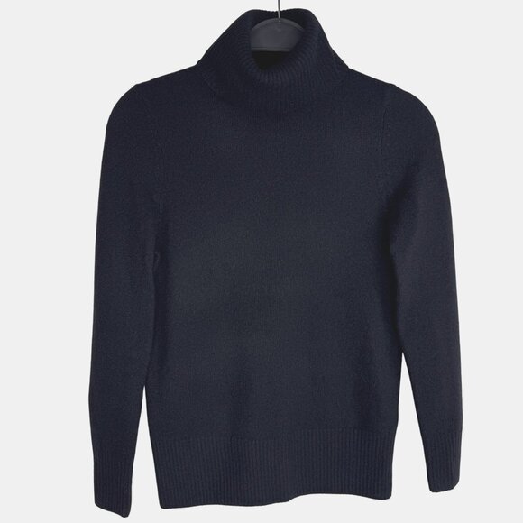 Saks Fifth Avenue Sweaters - Saks Fifth Avenue Womens Size XS Black Cashmere Turtleneck Sweater Quiet Luxury